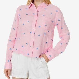 Lilly Pulitzer Pink Coralynn Button Down Shirt Extra Large